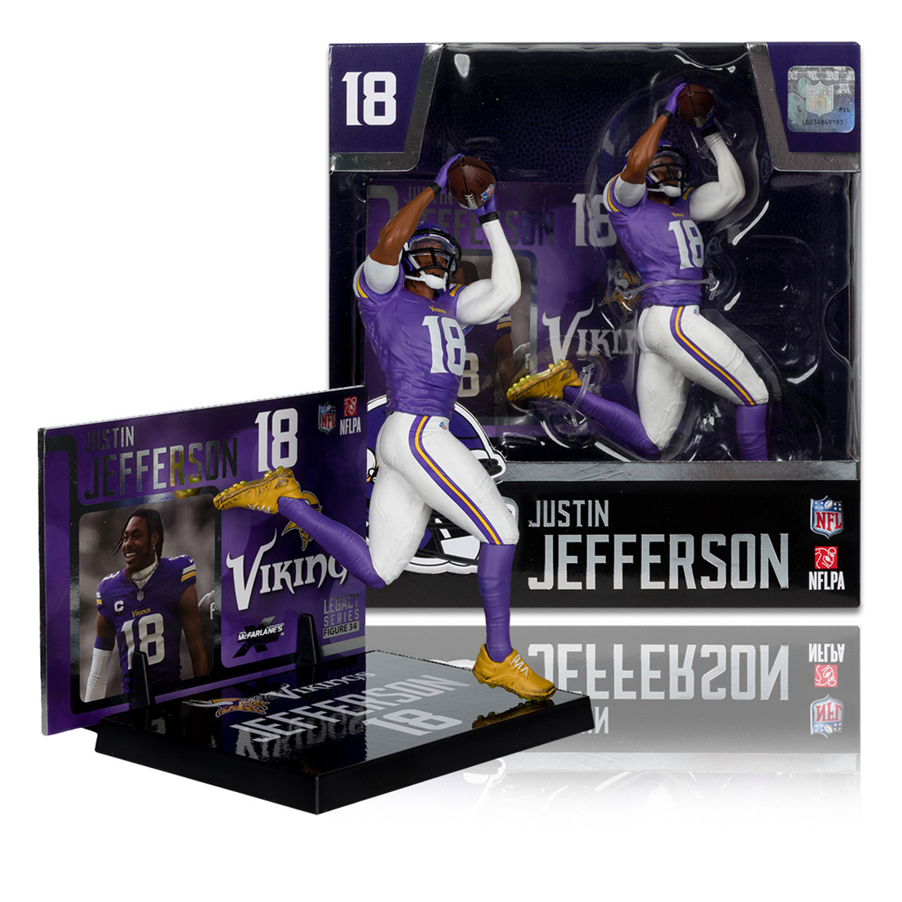 JUSTIN JEFFERSON - MINNESOTA VIKINGS - 7" NFL MCFARLANE SPORTSPICKS LEGACY POSED FIGURE