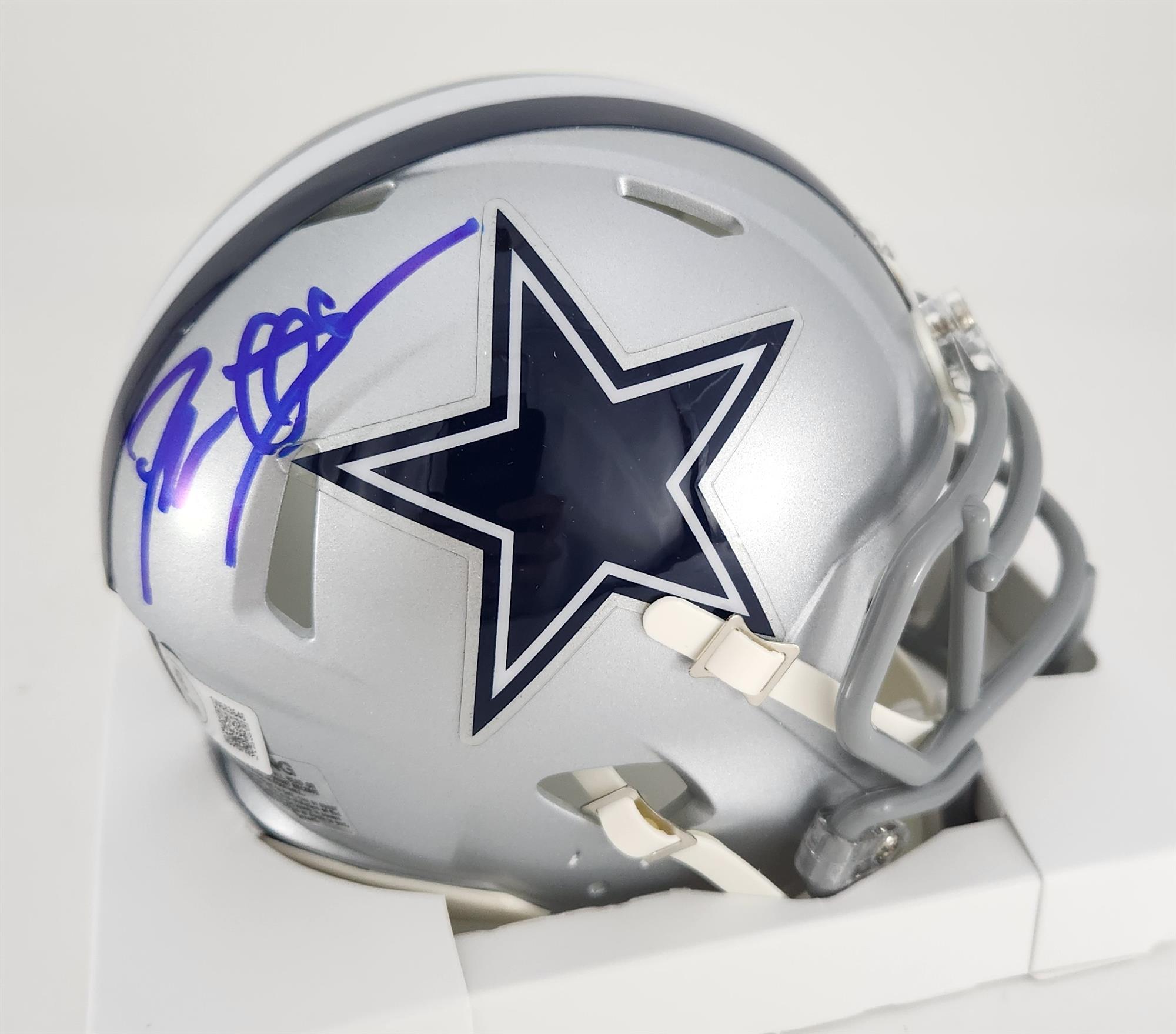 DEION SANDERS SIGNED COWBOYS SPEED MINI HELMET - BAS