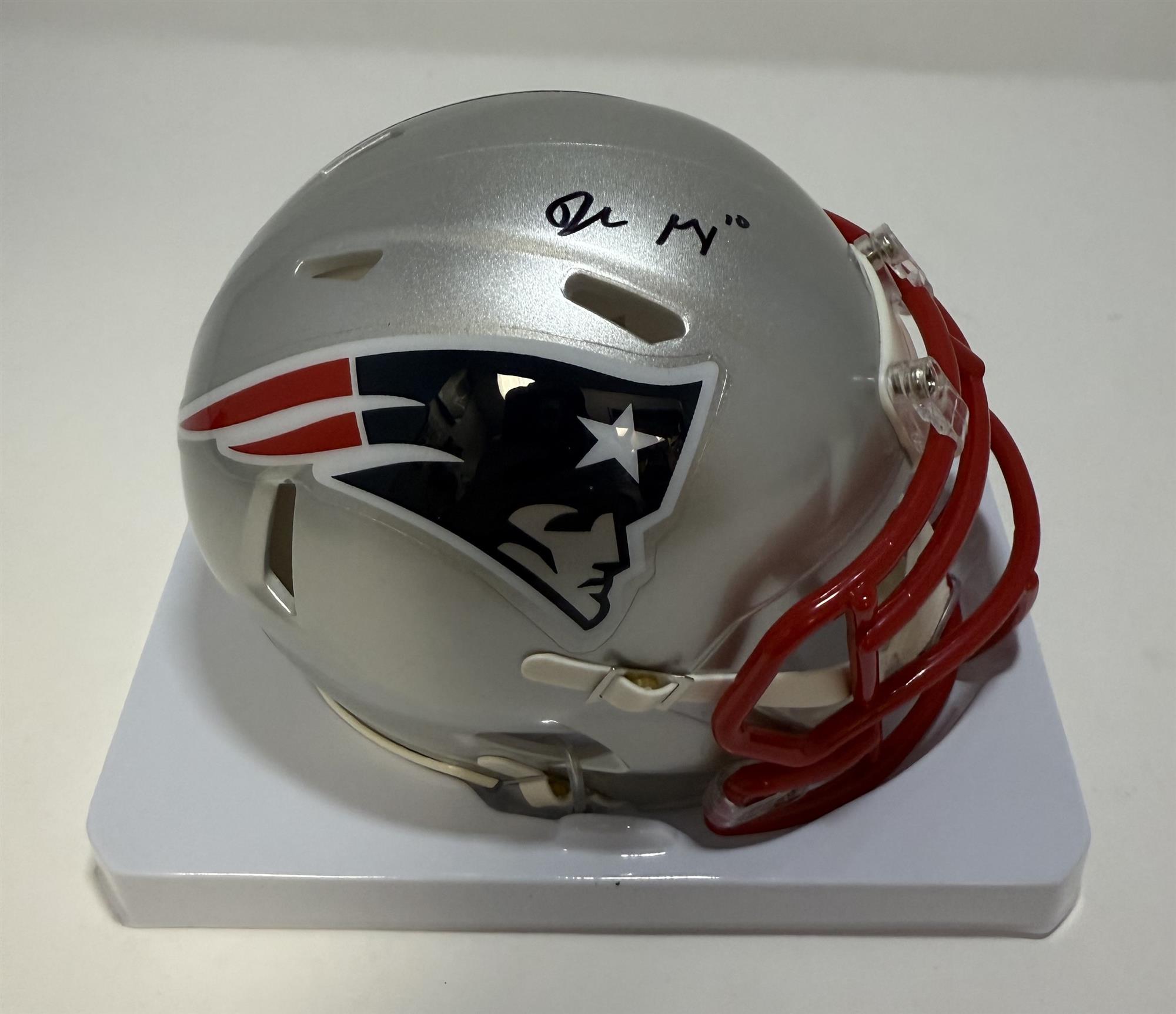 DRAKE MAYE SIGNED PATRIOTS SPEED MINI HELMET - FANATICS