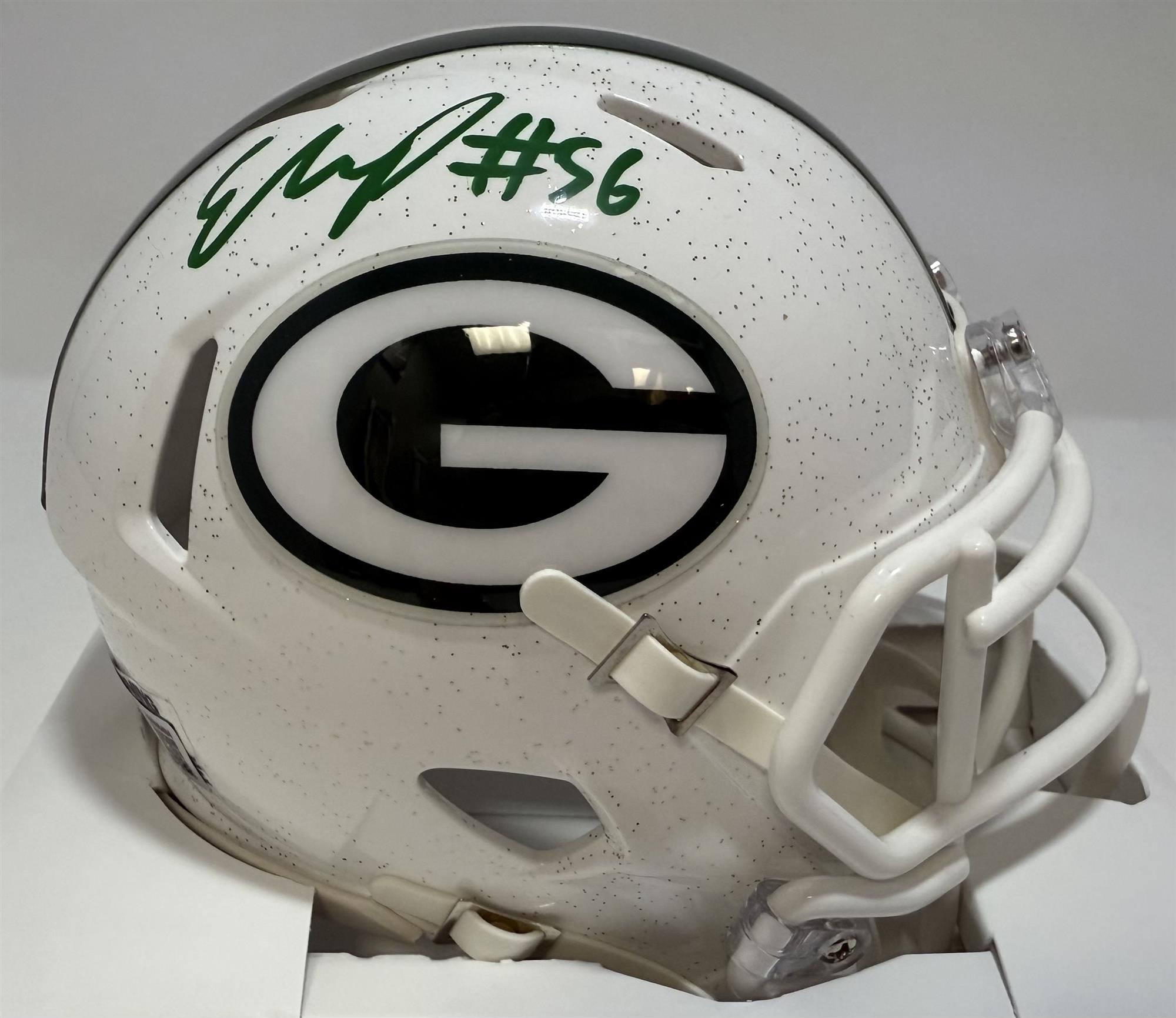 EDGERRIN COOPER SIGNED PACKERS ALT MINI HELMET - BAS