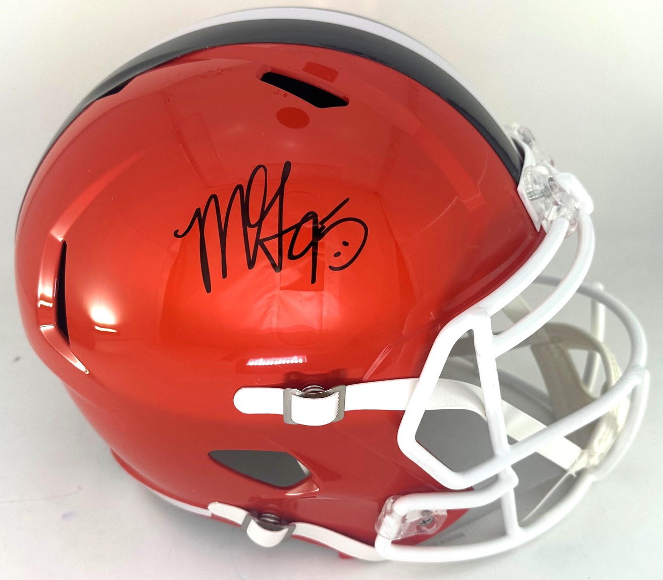 MYLES GARRETT SIGNED BROWNS FULL SIZE REPLICA SPEED HELMET - BAS