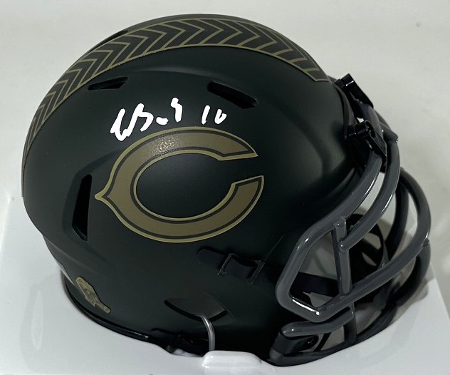 LUTHER BURDEN SIGNED BEARS 2025 SALUTE SPEED MINI HELMET - JSA