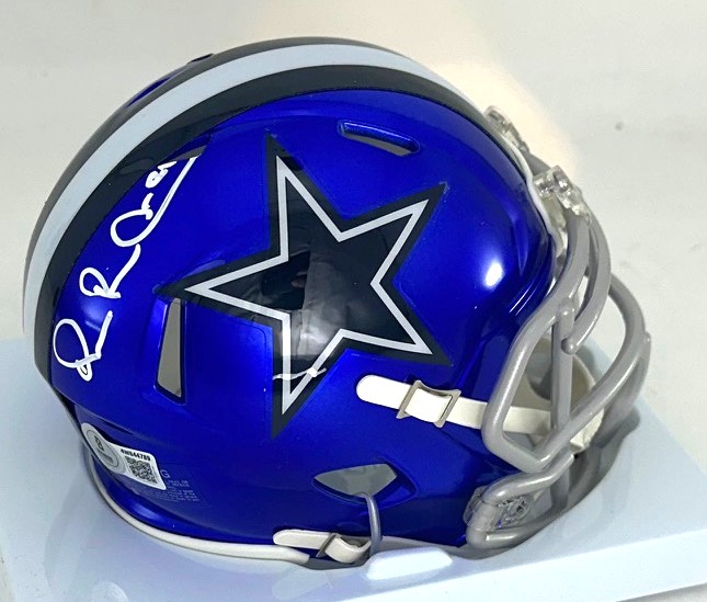 MICHAEL IRVIN SIGNED COWBOYS FLASH SPEED MINI HELMET - BAS