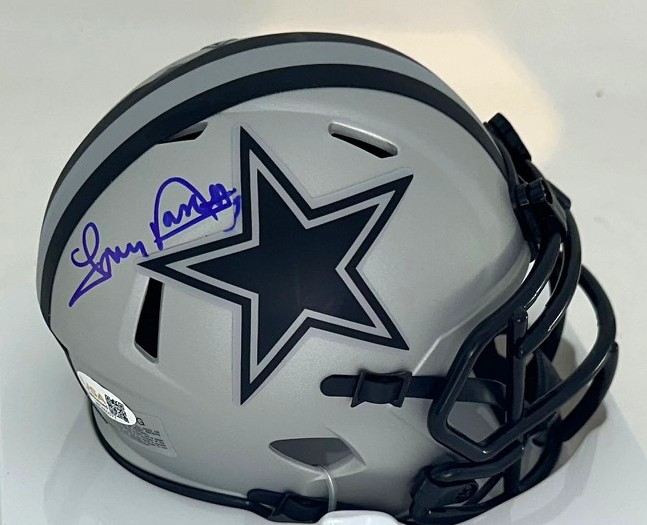 TONY DORSETT SIGNED COWBOYS RAVE SPEED MINI HELMET - JSA