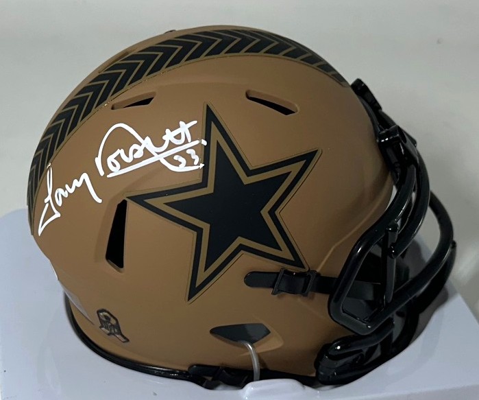 TONY DORSETT SIGNED COWBOYS 2023 SALUTE SPEED MINI HELMET - JSA