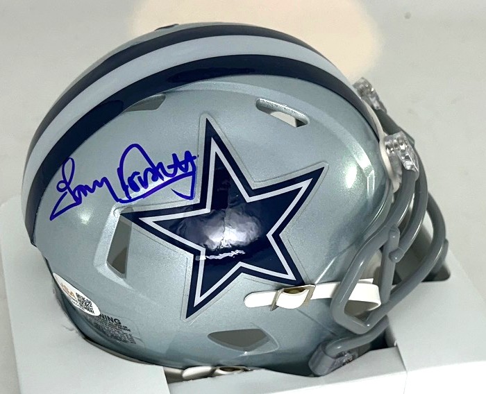 TONY DORSETT SIGNED COWBOYS SPEED MINI HELMET - JSA
