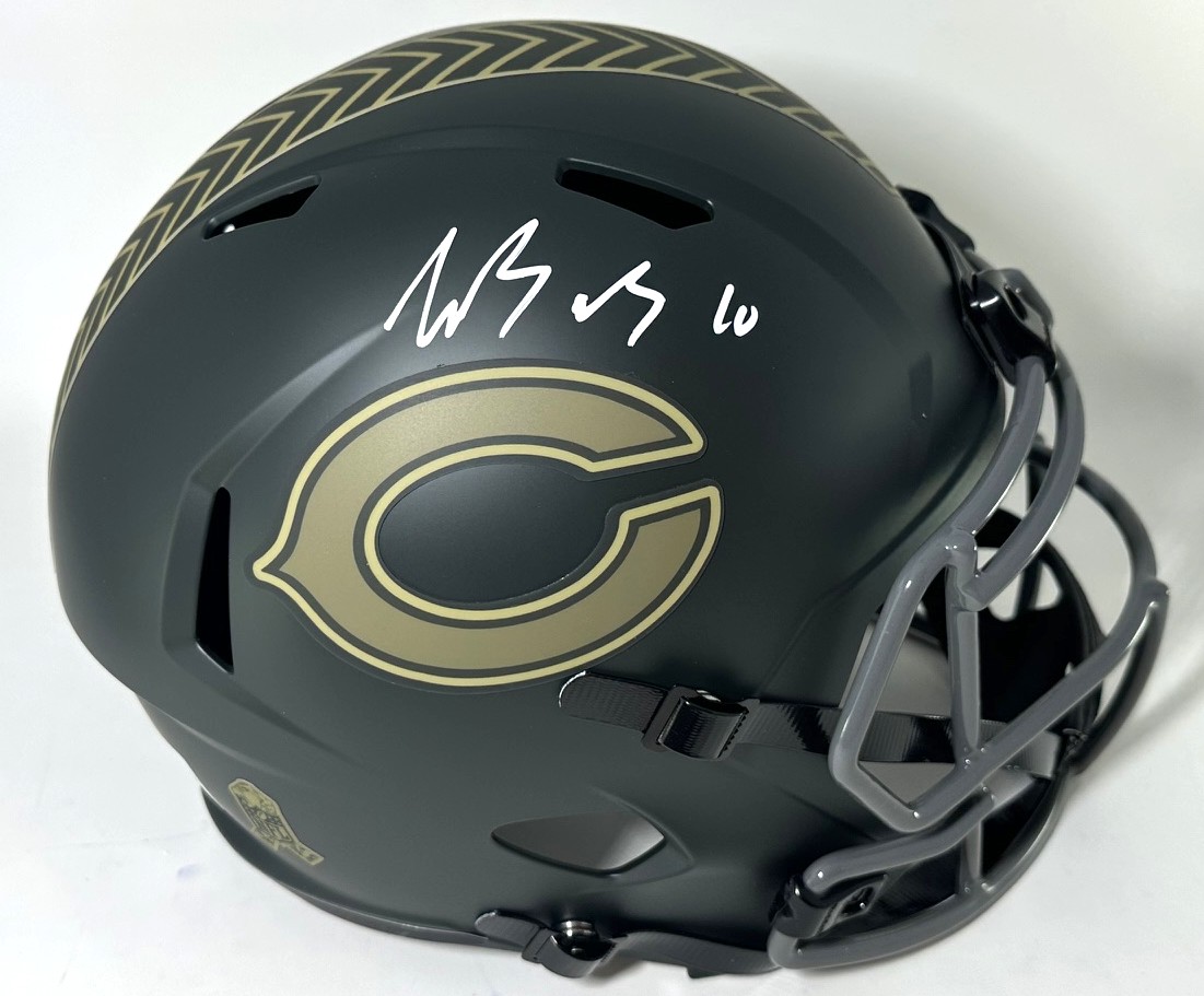 LUTHER BURDEN SIGNED FULL SIZE BEARS 2025 SALUTE REPLICA SPEED  HELMET - JSA