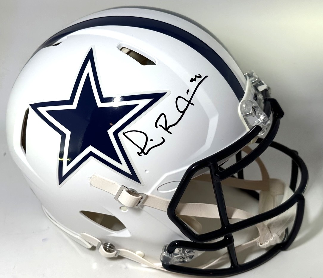 MICHAEL IRVIN SIGNED FULL SIZE COWBOYS FLAT WHITE AUTHENTIC SPEED HELMET - BAS