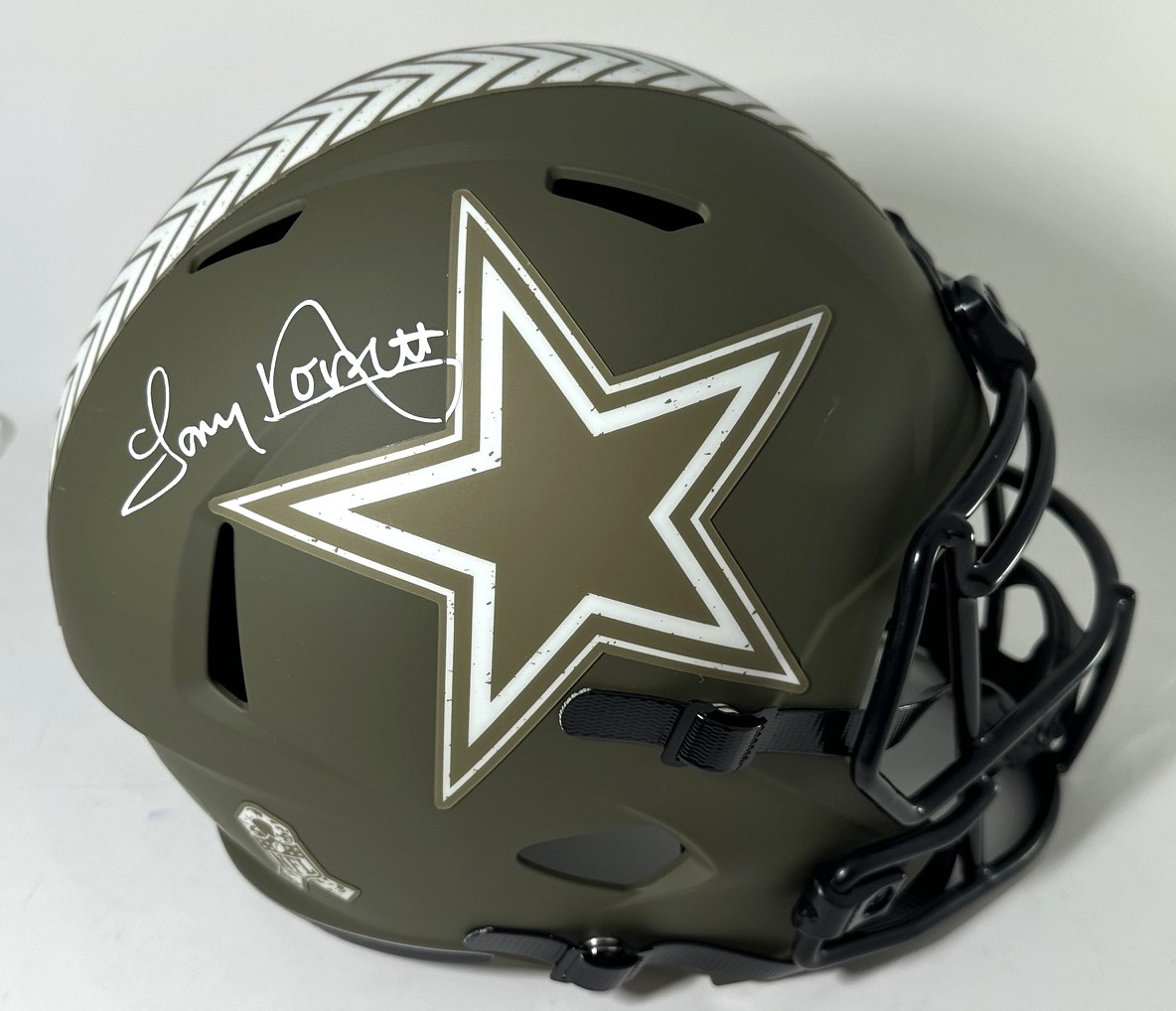 TONY DORSETT SIGNED FULL SIZE REPLICA COWBOYS '22 SALUTE SPEED HELMET - JSA