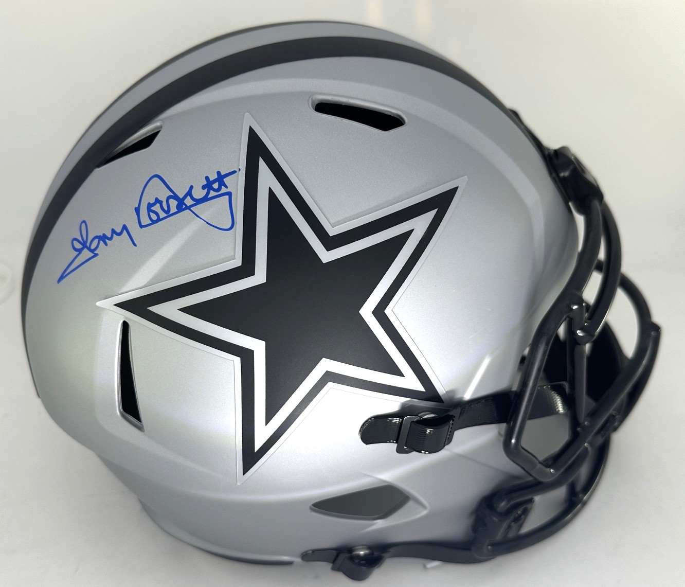 TONY DORSETT SIGNED FULL SIZE REPLICA COWBOYS RAVE SPEED HELMET - JSA
