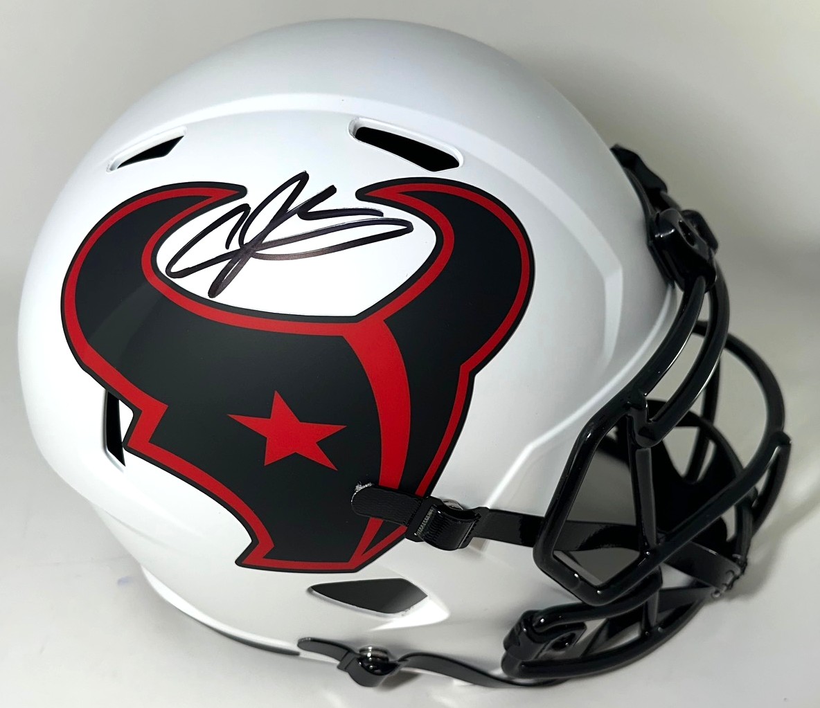 ANDRE JOHNSON SIGNED BROWNS FULL SIZE REPLICA LUNAR  SPEED HELMET - BAS