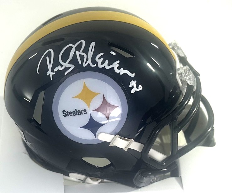 ROCKY BLEIER SIGNED STEELERS SPEED MINI HELMET - BAS