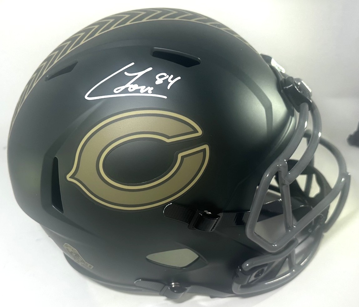 COLSTON LOVELAND SIGNED FULL SIZE BEARS 2025 SALUTE REPLICA SPEED HELMET - BAS