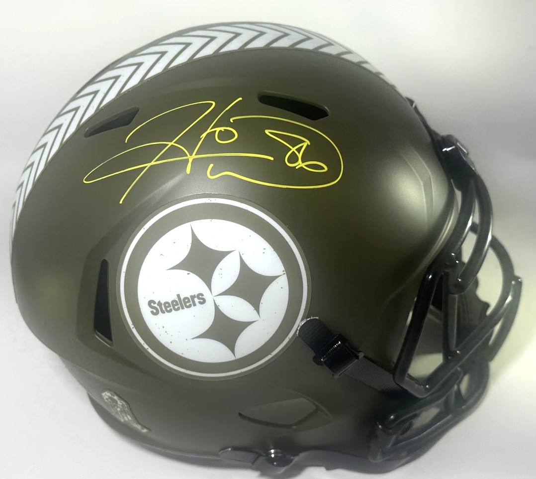HINES WARD SIGNED FULL SIZE STEELERS 2022 SALUTE REPLICA SPEED HELMET - BAS