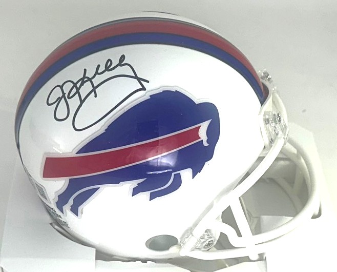 JIM KELLY SIGNED RIDDELL BILLS VSR4 MINI HELMET - BAS