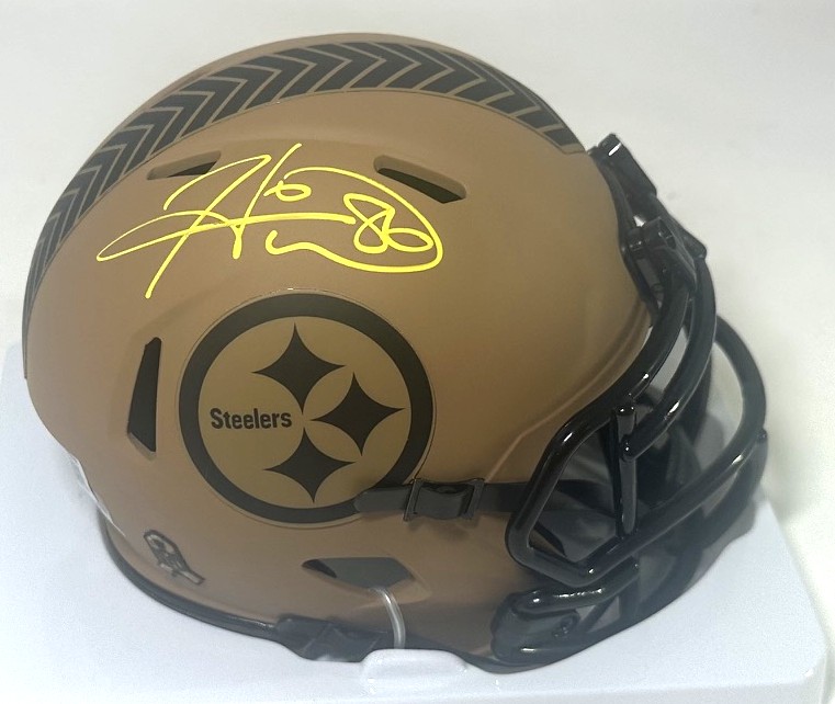 HINES WARD SIGNED STEELERS 2023 SALUTE SPEED MINI HELMET - BAS