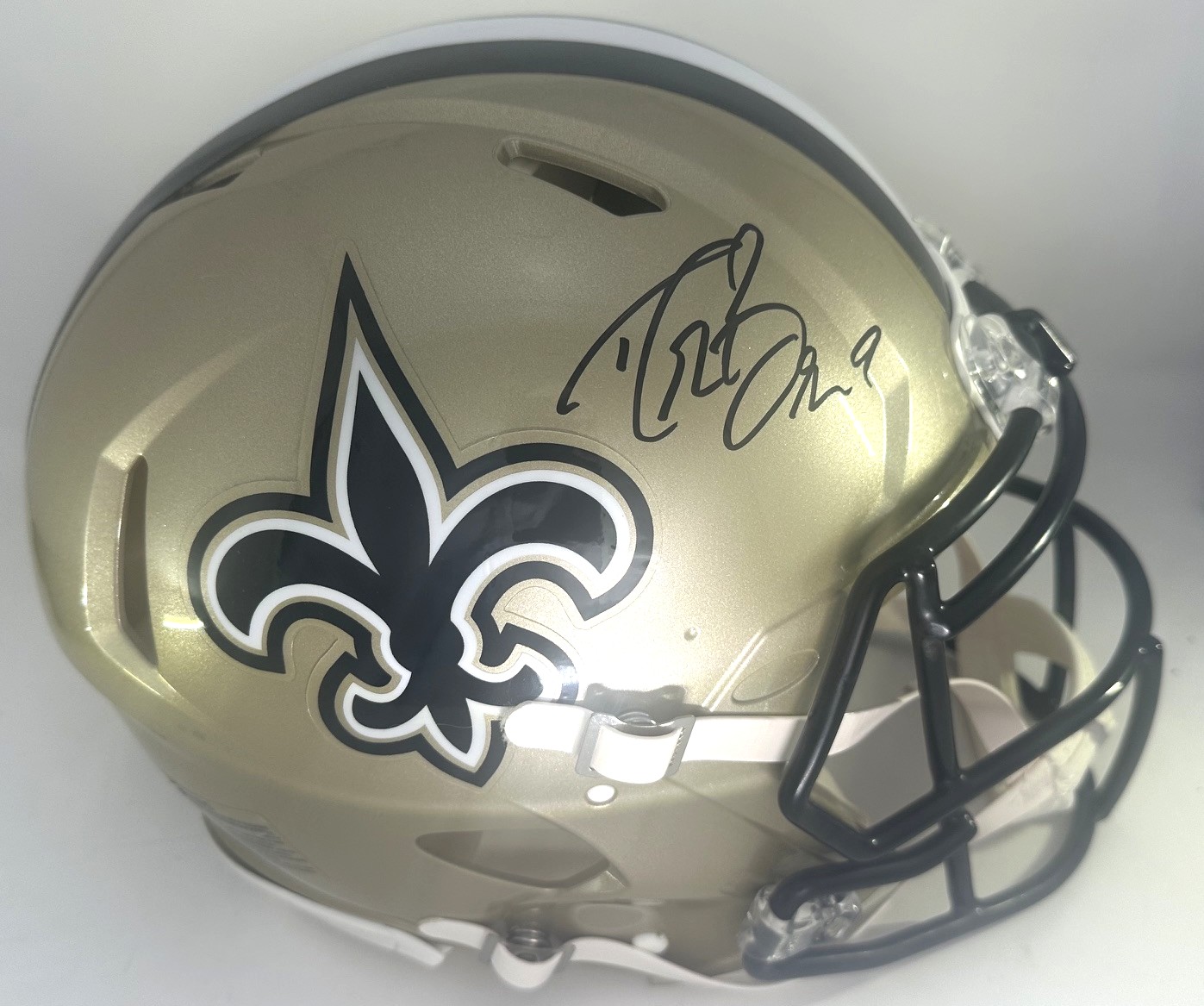 DREW BREES SIGNED FULL SIZE SAINTS AUTHENTIC SPEED HELMET - BAS