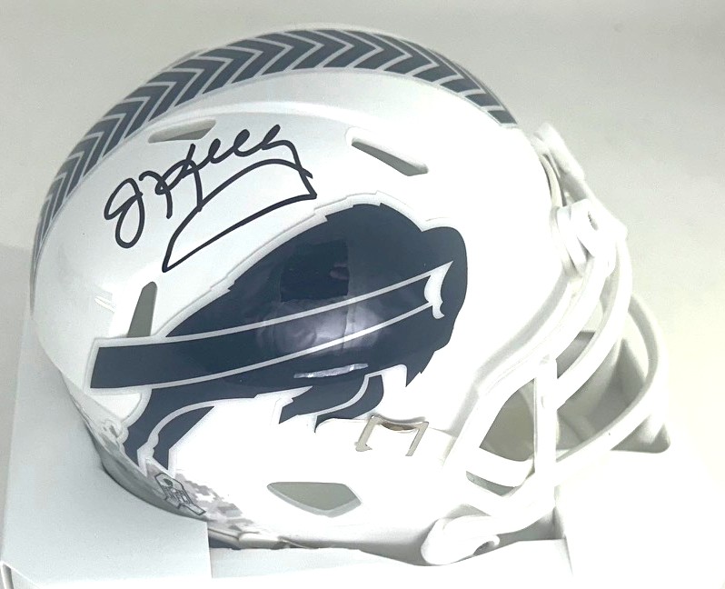 JIM KELLY SIGNED RIDDELL BILLS 2024 SALUTE MINI HELMET - BAS