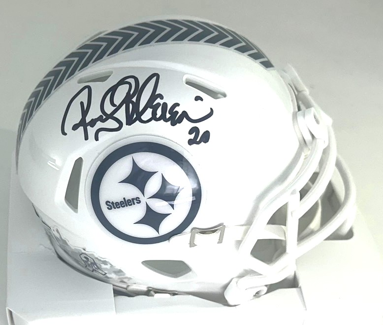 ROCKY BLEIER SIGNED STEELERS 2024 SALUTE SPEED MINI HELMET - BAS