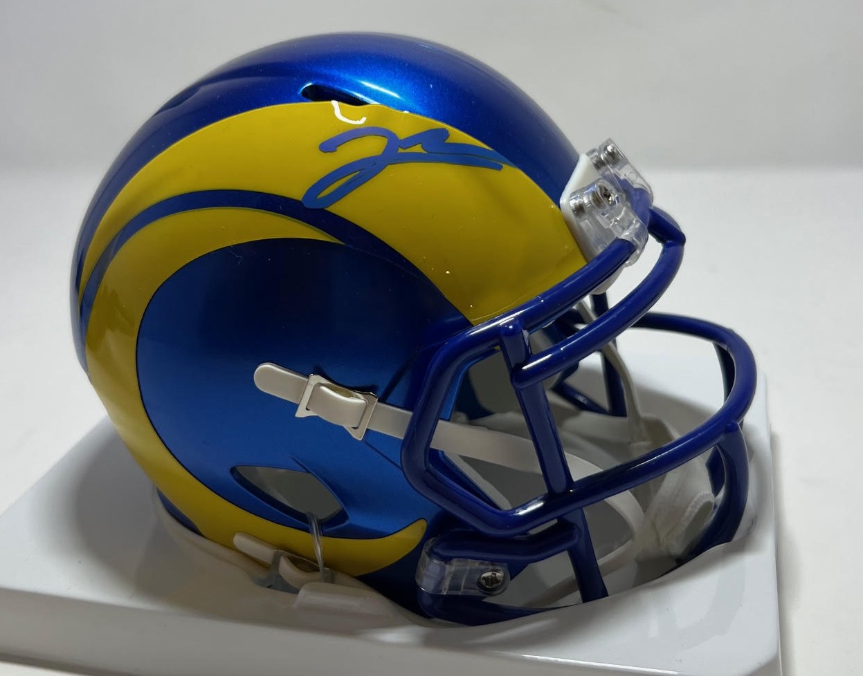 JARED VERSE SIGNED SPEED MINI HELMET - LOS ANGELES RAMS NFL - BAS