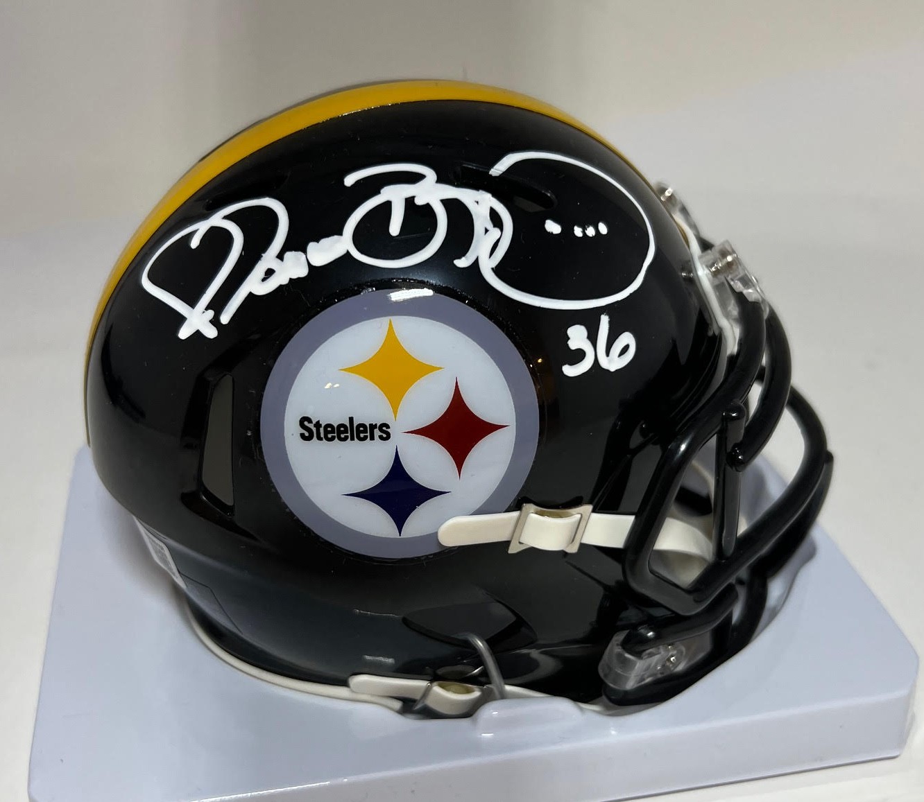 JEROME BETTIS SIGNED SPEED MINI HELMET - PITTSBURGH STEELERS NFL - BAS