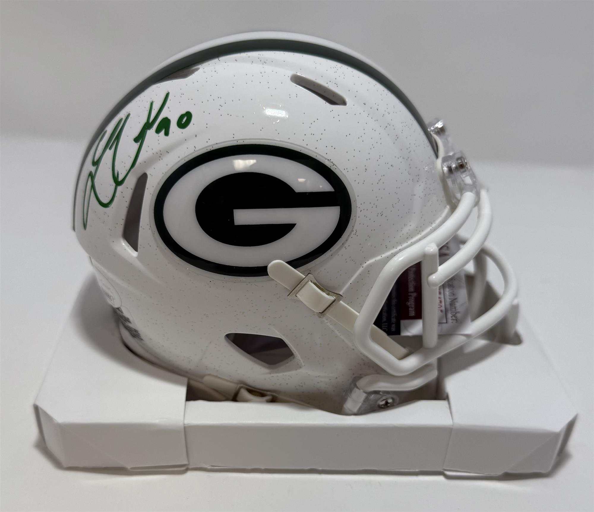 LUKAS VAN NESS SIGNED PACKERS SPEED ALT MINI HELMET - JSA