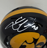 LUKAS VAN NESS SIGNED IOWA HAWKEYES SPEED MINI HELMET - JSA
