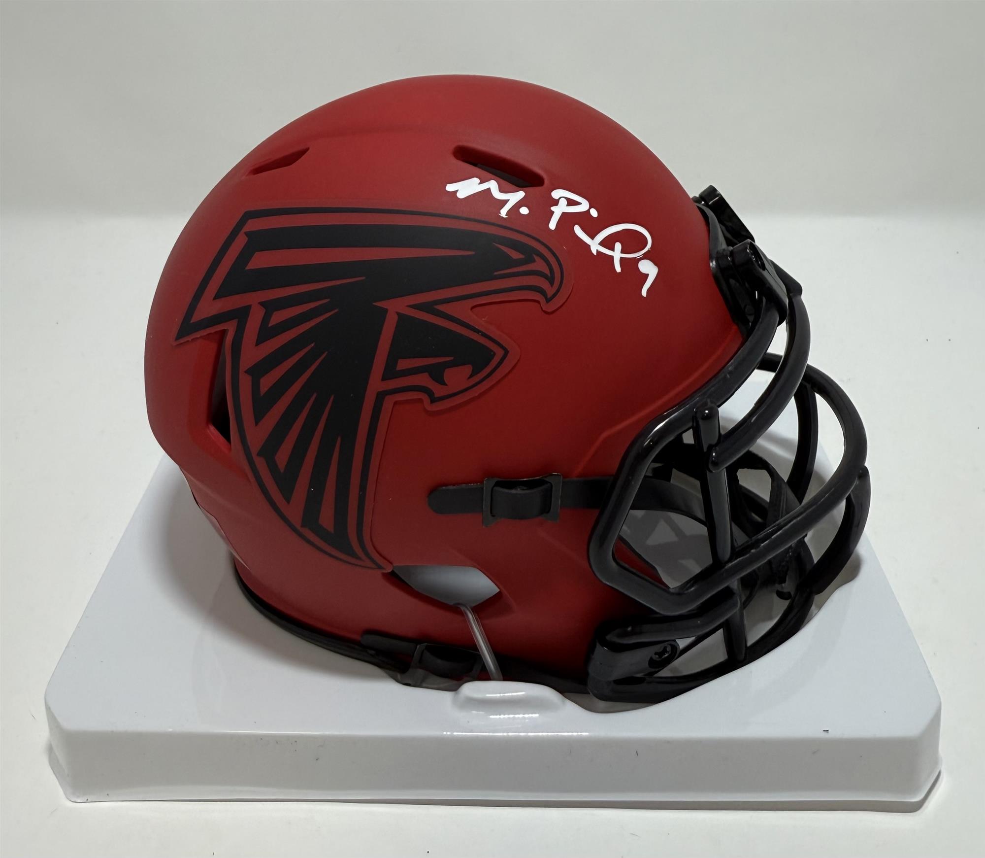MICHAEL PENIX JR. SIGNED FALCONS RAVE MINI HELMET - BAS