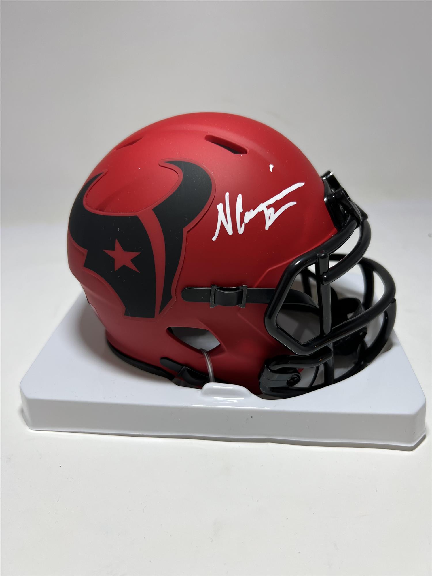 NICO COLLINS SIGNED RAVE MINI HELMET - HOUSTON TEXANS NFL - BAS