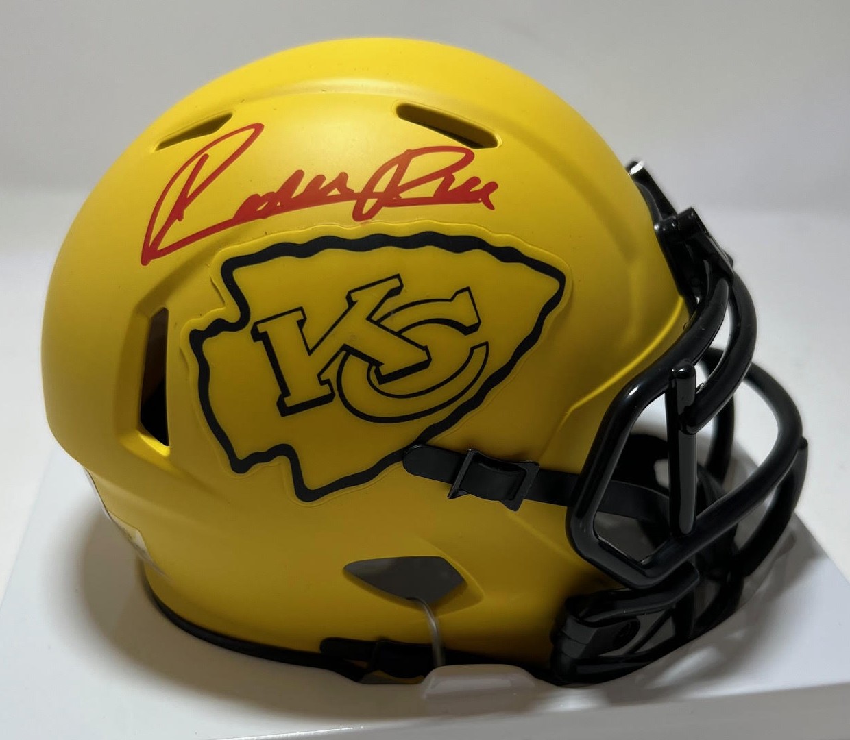 RASHEE RICE SIGNED RAVE MINI HELMET - KANSAS CITY CHIEFS NFL - BAS
