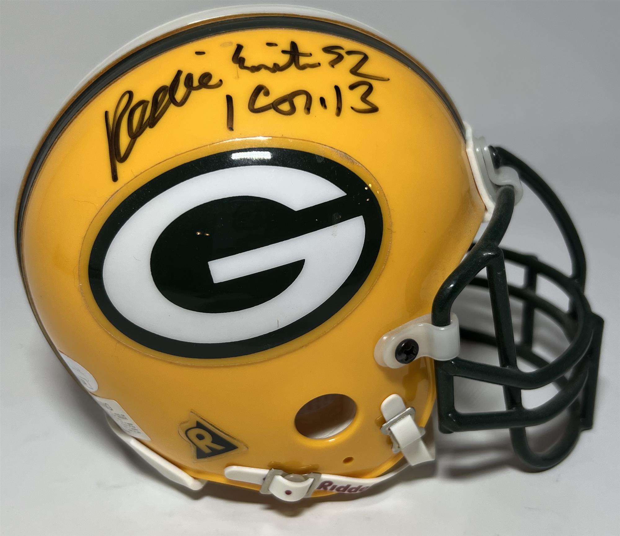 REGGIE WHITE (d) SIGNED RIDDELL MINI HELMET - JSA