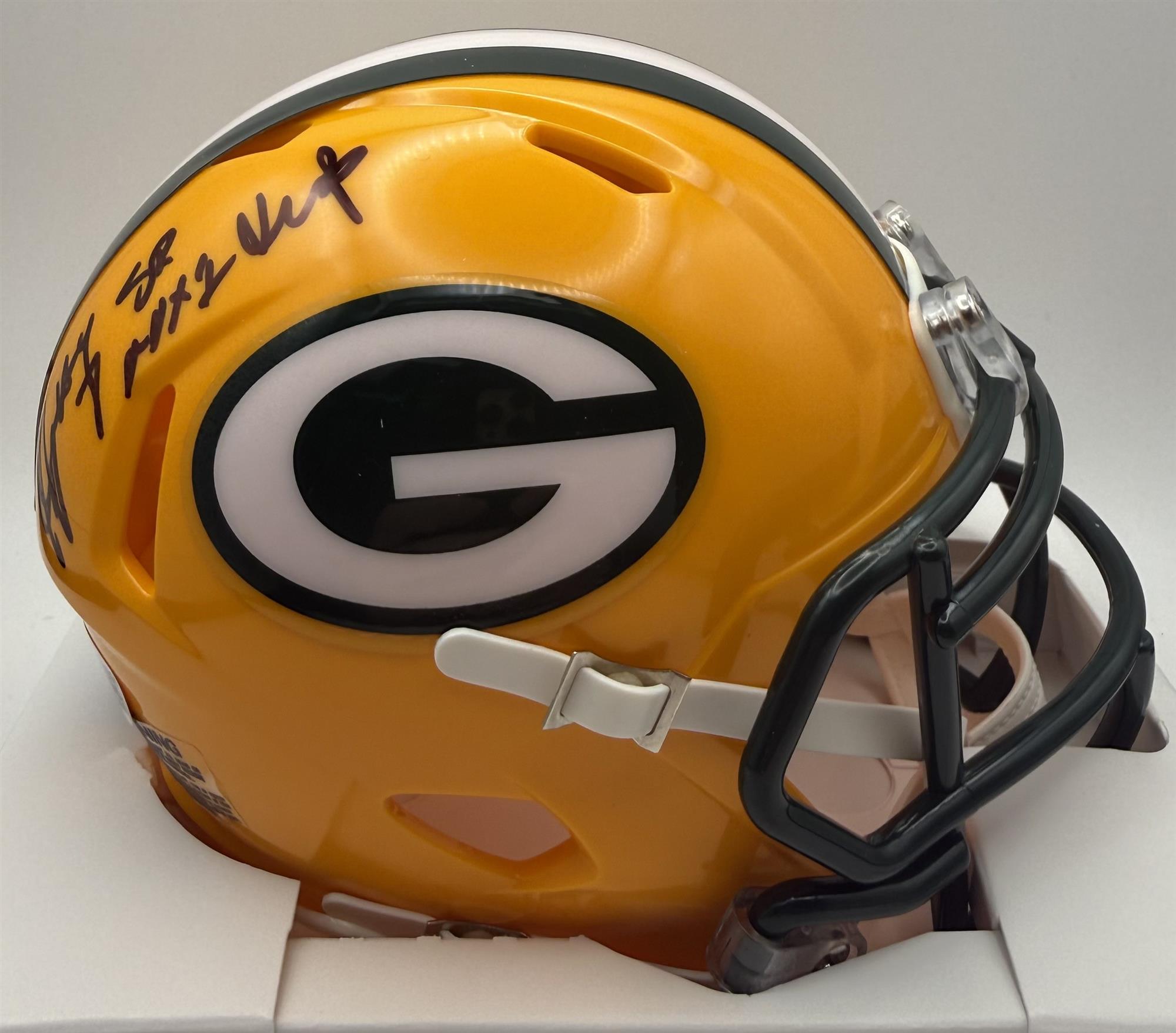 SEAN JONES SIGNED PACKERS SPEED MINI HELMET W/ SB XXXI CHAMPS - BAS