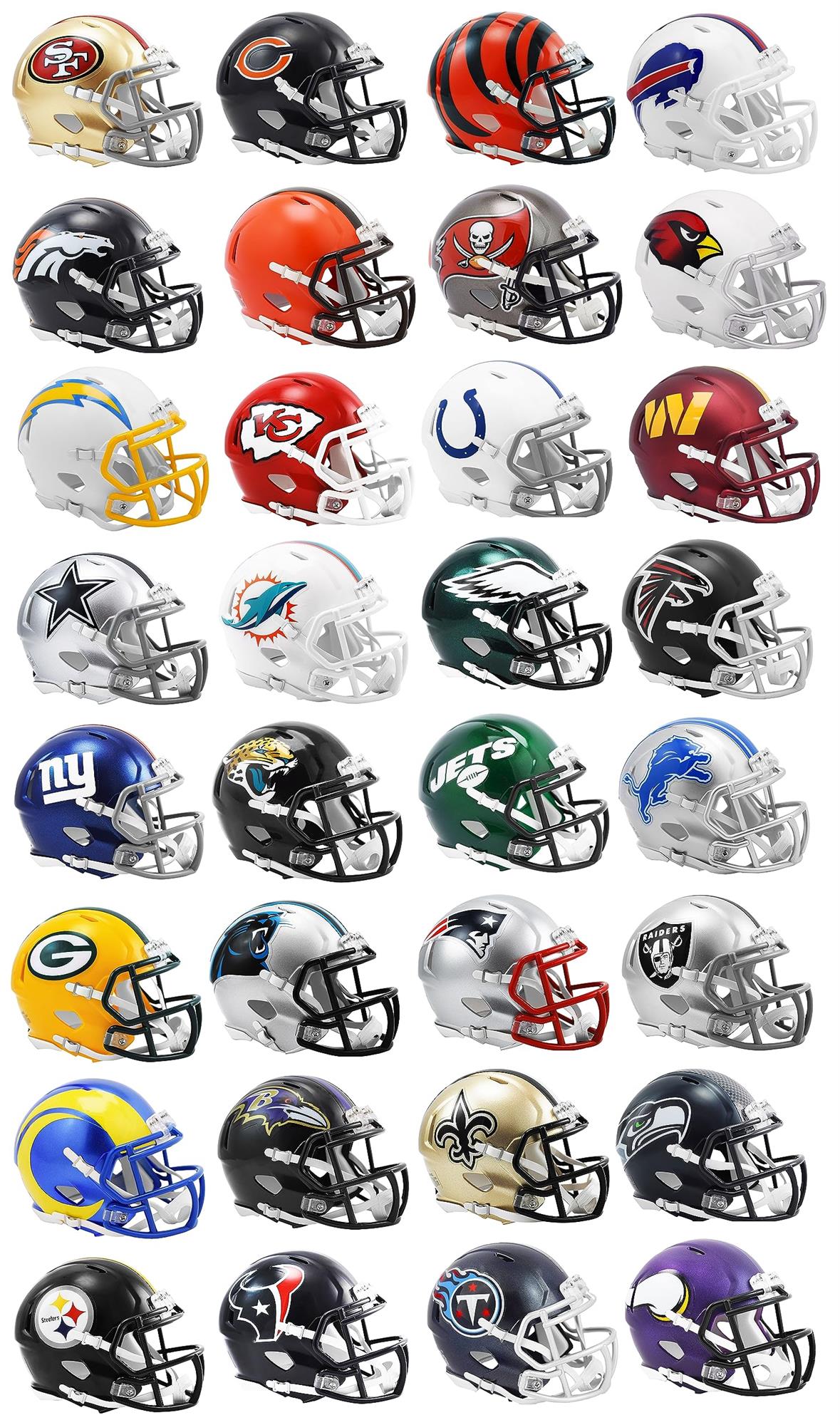 NFL UNSIGNED SPEED MINI HELMETS