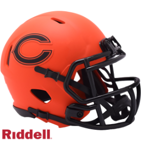 CHICAGO BEARS UNSIGNED RIDDELL 2025 RAVE SPEED MINI HELMET