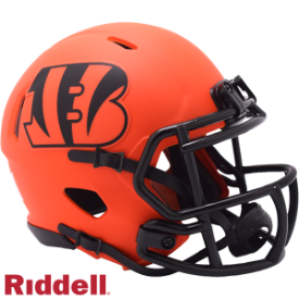 CINCINNATI BENGALS UNSIGNED RIDDELL 2025 RAVE SPEED MINI HELMET
