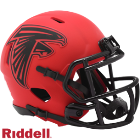 ATLANTA FALCONS UNSIGNED RIDDELL 2025 RAVE SPEED MINI HELMET