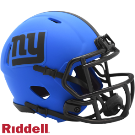 NEW YORK GIANTS UNSIGNED RIDDELL 2025 RAVE SPEED MINI HELMET