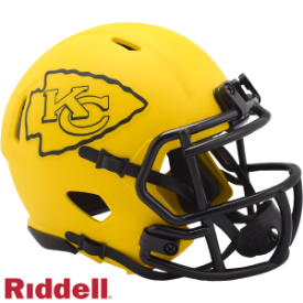 KANSAS CITY CHIEFS UNSIGNED RIDDELL 2025 RAVE SPEED MINI HELMET