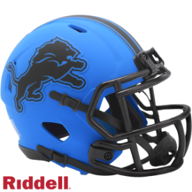 DETROIT LIONS UNSIGNED RIDDELL 2025 RAVE SPEED MINI HELMET