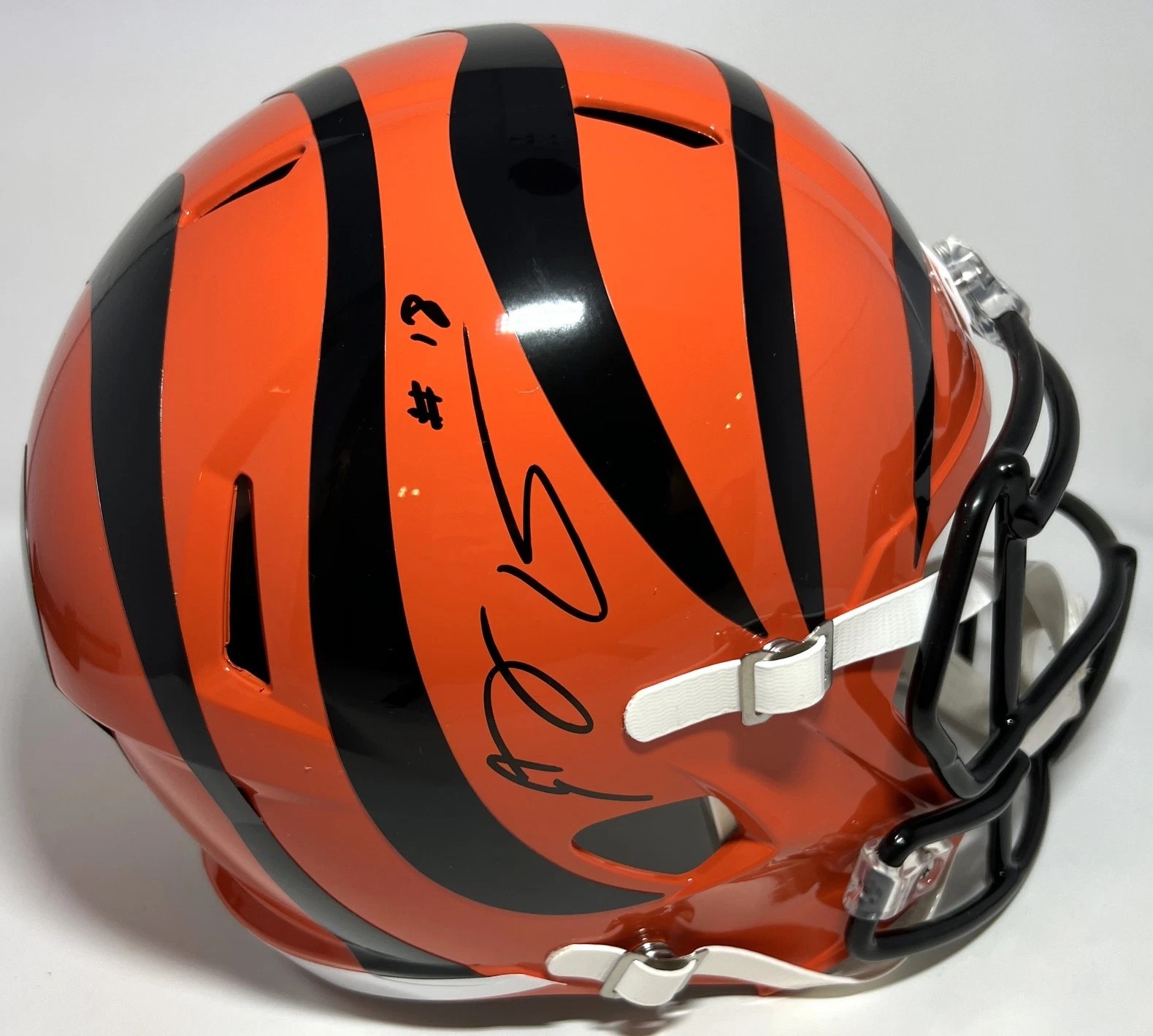 AJ GREEN SIGNED FULL SIZE REPLICA SPEED BENGALS HELMET - BAS
