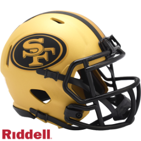 SAN FRANCISCO 49ERS UNSIGNED RIDDELL 2025 RAVE SPEED MINI HELMET