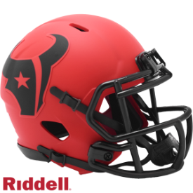 HOUSTON TEXANS UNSIGNED RIDDELL 2025 RAVE SPEED MINI HELMET