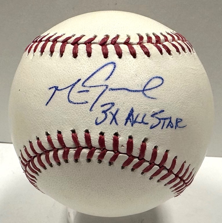 MARK GRACE SIGNED OFFICIAL MLB BASEBALL W/ 3 X ALL STAR - CUBS - JSA