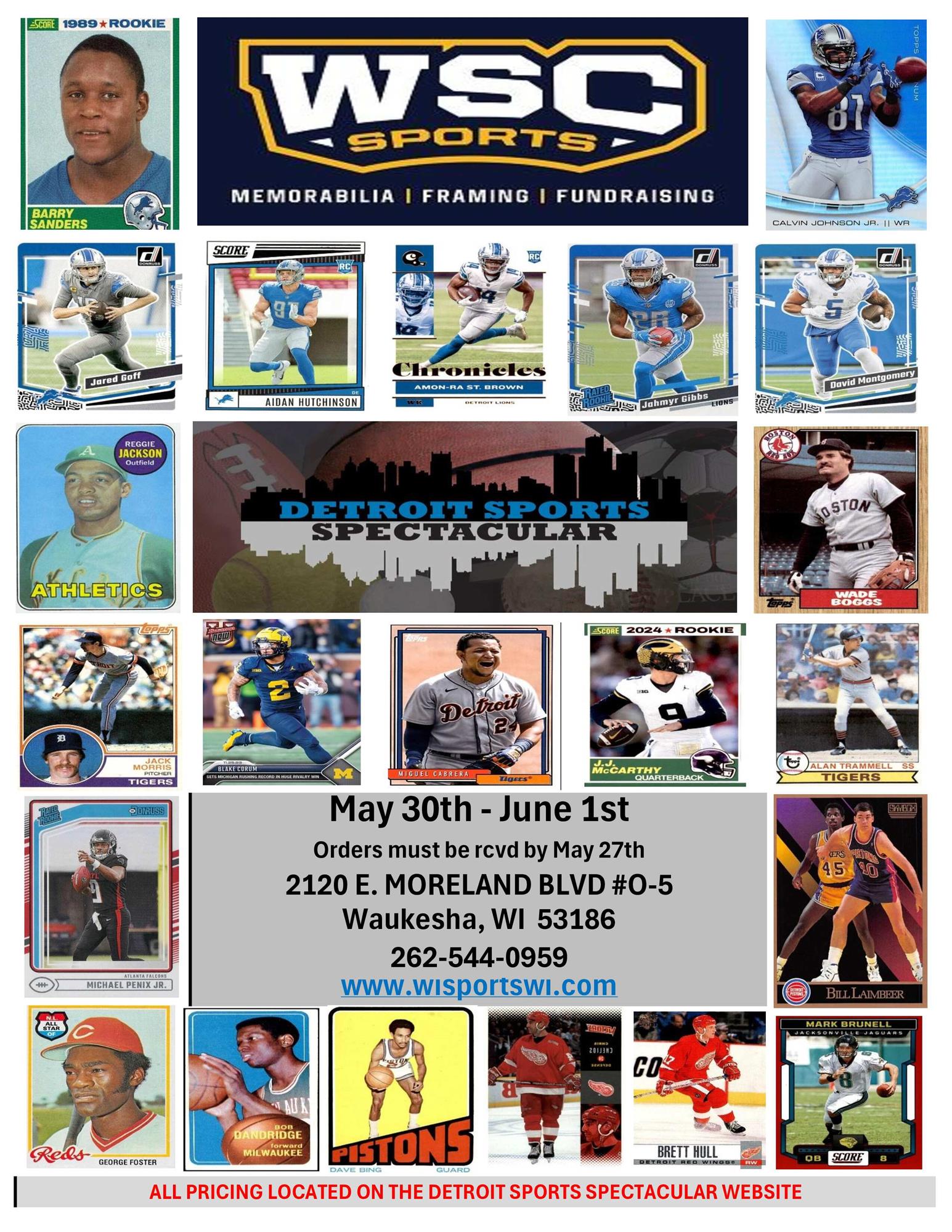 Detroit Sports Spectacular Show June 1st