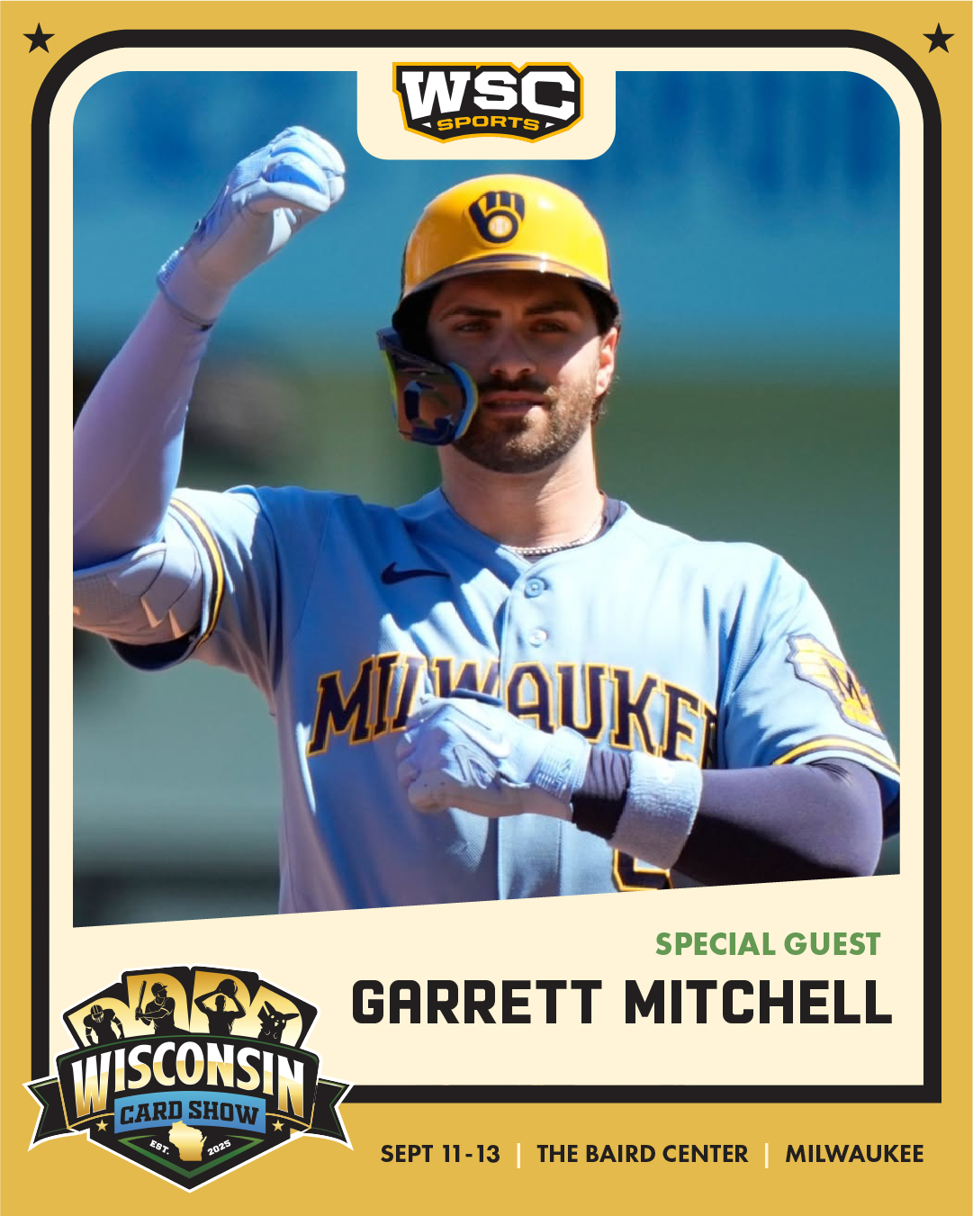 Garrett Mitchell Public Autograph Signing - Time:  TBD