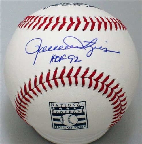 ROLLIE FINGERS SIGNED OFFICIAL MLB HOF LOGO BASEBALL W/ HOF - BREWERS - JSA