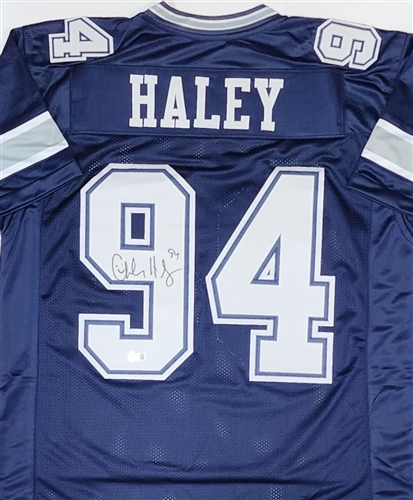 CHARLES HALEY SIGNED CUSTOM REPLICA COWBOYS JERSEY - BAS