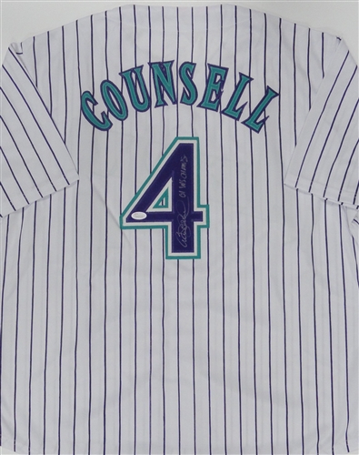 CRAIG COUNSELL SIGNED CUSTOM REPLICA ARIZONA DIAMONDBACKS JERSEY W/ WS CHAMPS - JSA CRAIG COUNSELL SIGNED CUSTOM REPLICA ARIZONA DIAMONDBACKS JERSEY W/ WS CHAMPS - JSA
