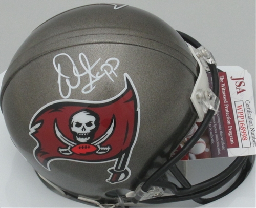 WARREN SAPP SIGNED BUCCANEERS MINI HELMET - JSA