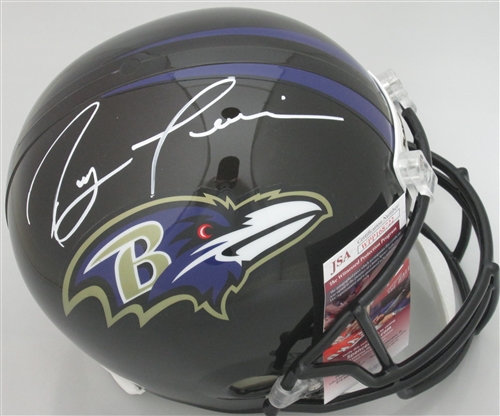 RAY LEWIS SIGNED FULL SIZE RAVENS REPLICA HELMET - JSA